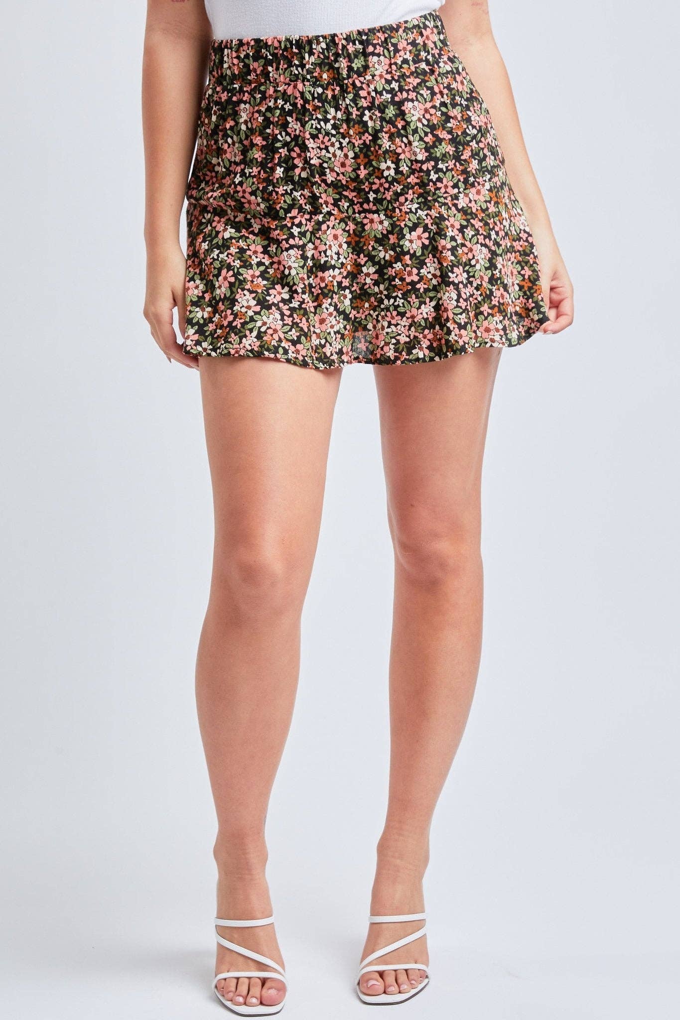Dropped Tier Skort: TINY FLOWER