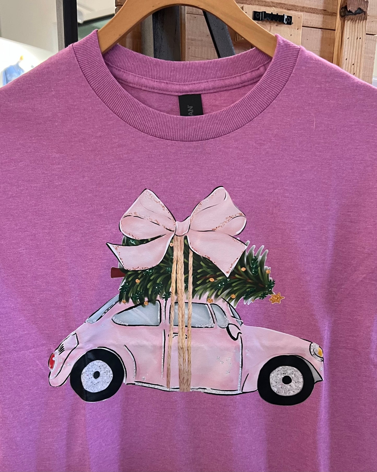 Christmas Car Short Sleeve Tee