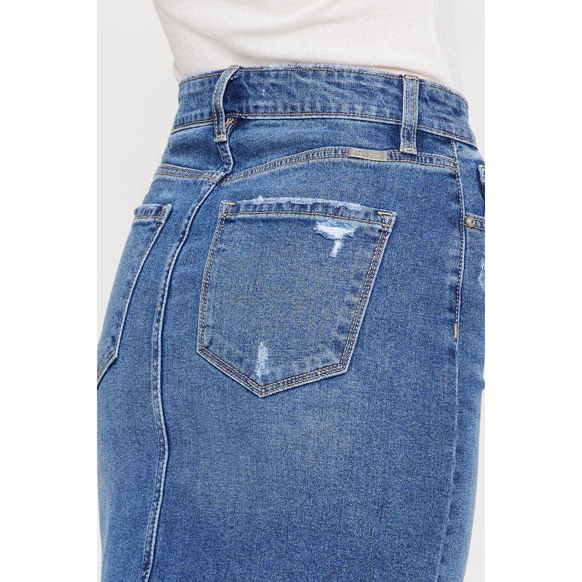 Stretch Denim Skirt