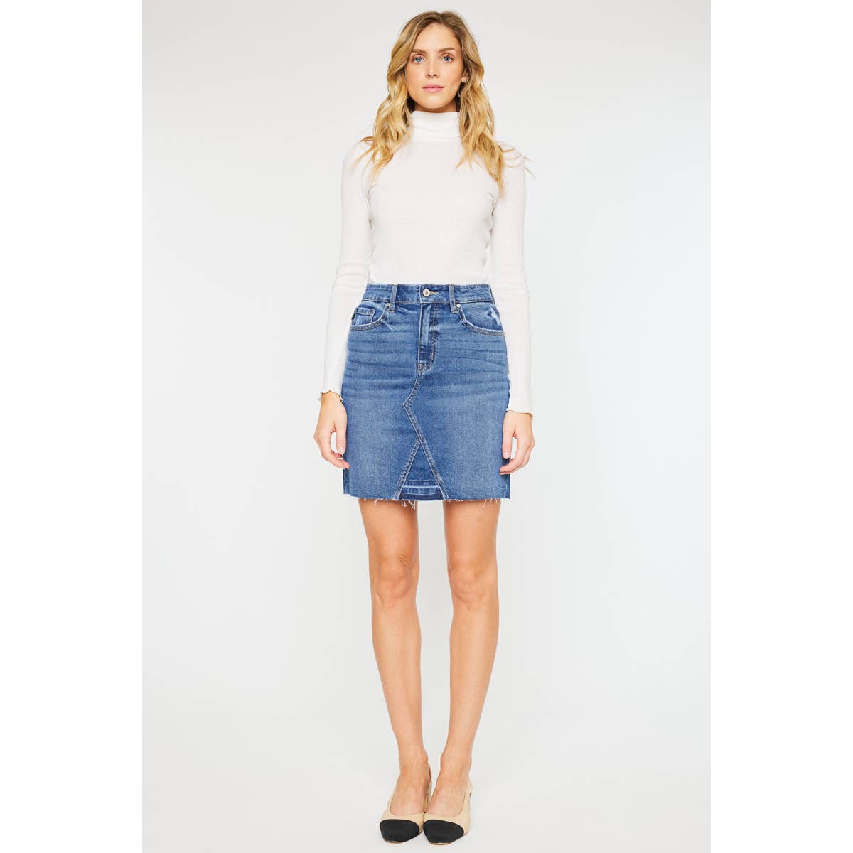 Stretch Denim Skirt