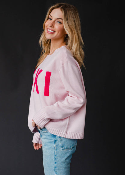 Pink Ski Sweater