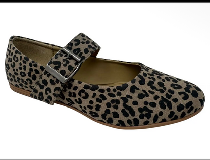 Samantha Leopard Suede Flats