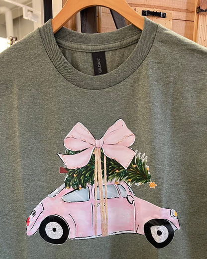 Christmas Car Short Sleeve Tee