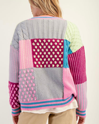 Color Blocked Cardigan