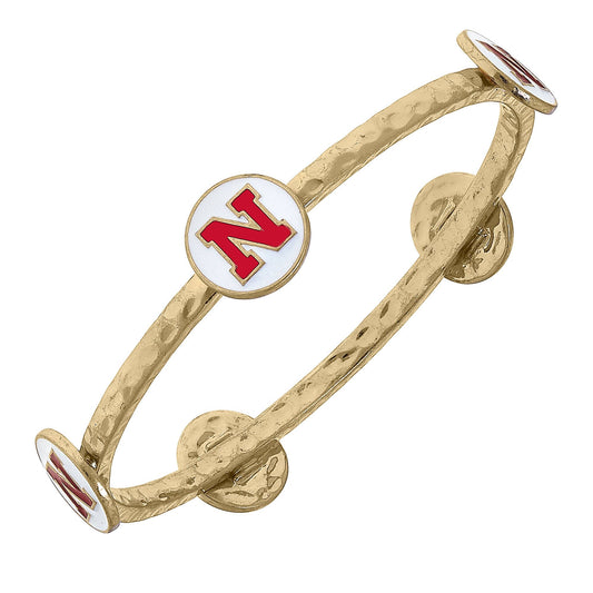 Nebraska Cornhuskers Enamel Bangle in Scarlet