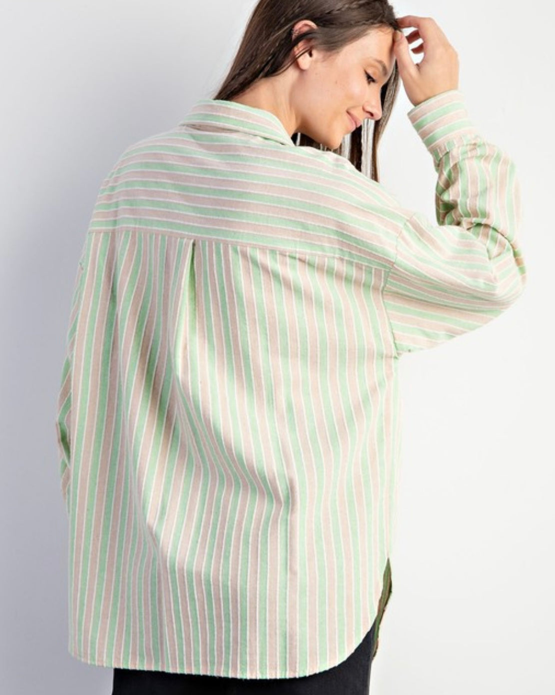 Soft Wash Stripe Button Up Shirt