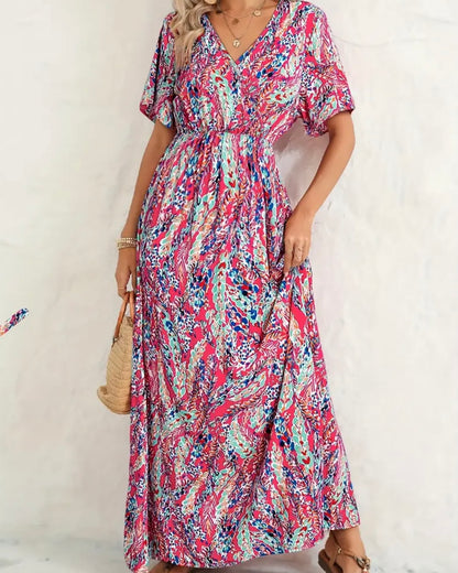 Pink Floral Maxi Dress