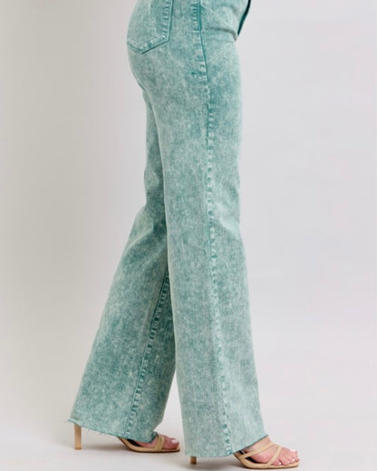 Judy Blue HW Dyed Raw Hem Dad Jean