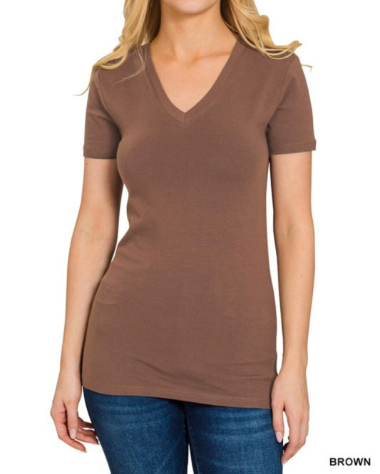 Super Soft Short Sleeve V-Neck Tee