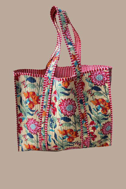 Bold Floral Quilted Bag