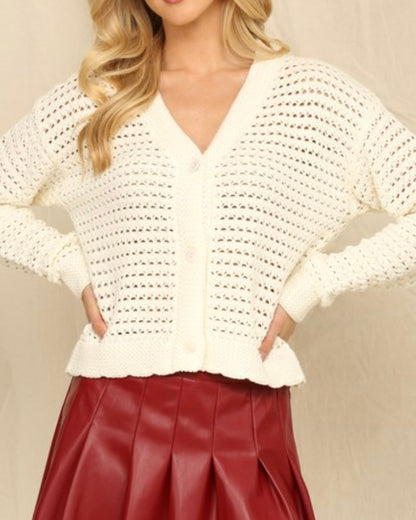 Textured Lightweight Cardigan