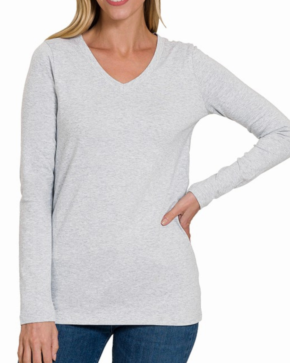 Long Sleeve V-Neck Tee