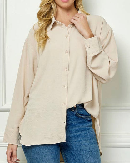 Oversized Boyfriend Light Weight Button Up