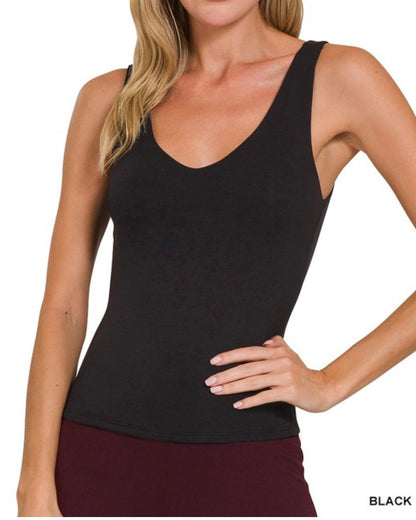 Double Layer V-Neck Tank