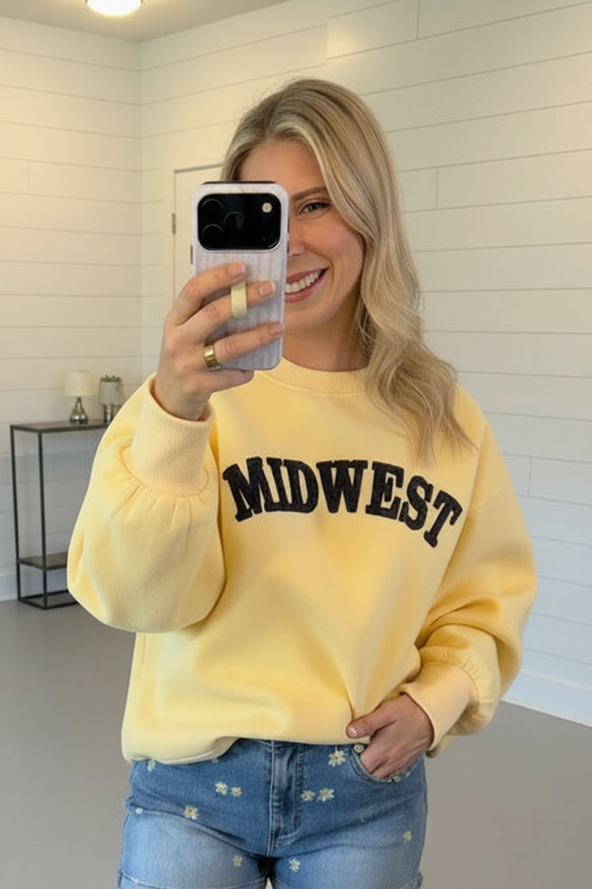 Yellow & Navy Midwest Sweatshirt