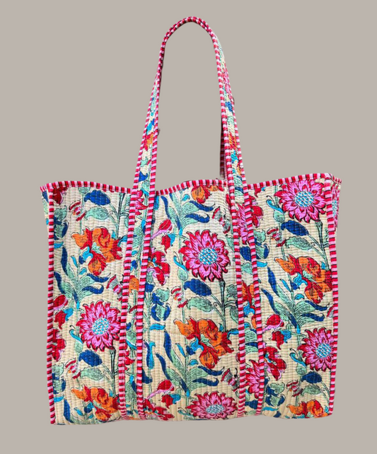 Bold Floral Quilted Bag
