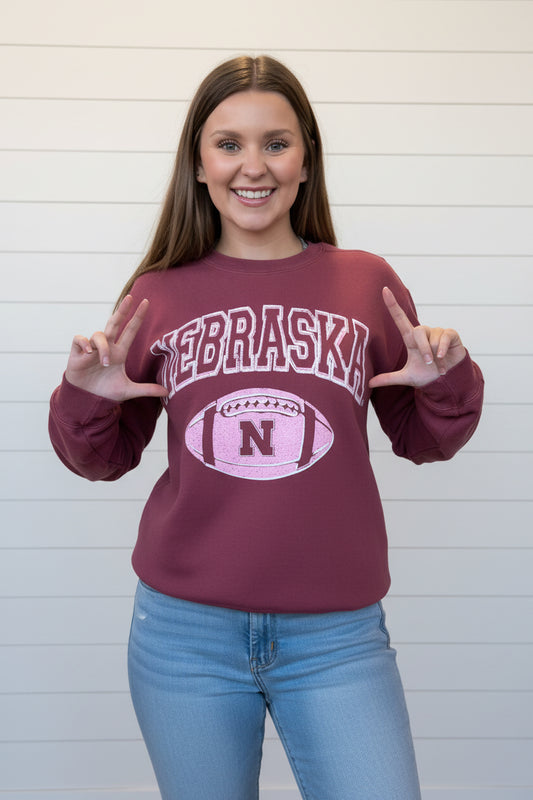 Nebraska Huskers Football Red Sweatshirt