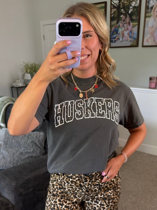 Huskers Polka Dot Pepper SS Tee