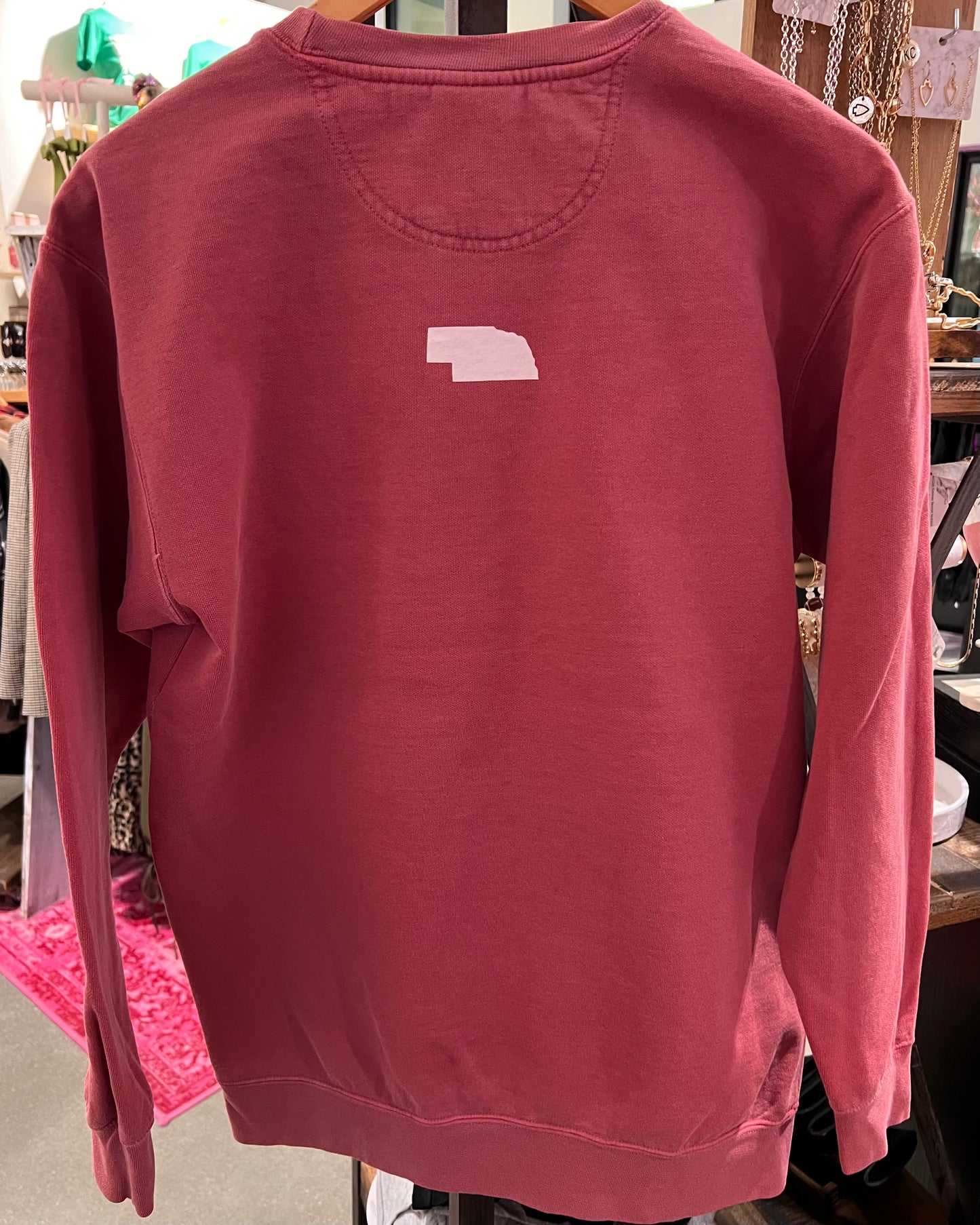 The Good Life Crewneck-Crimson