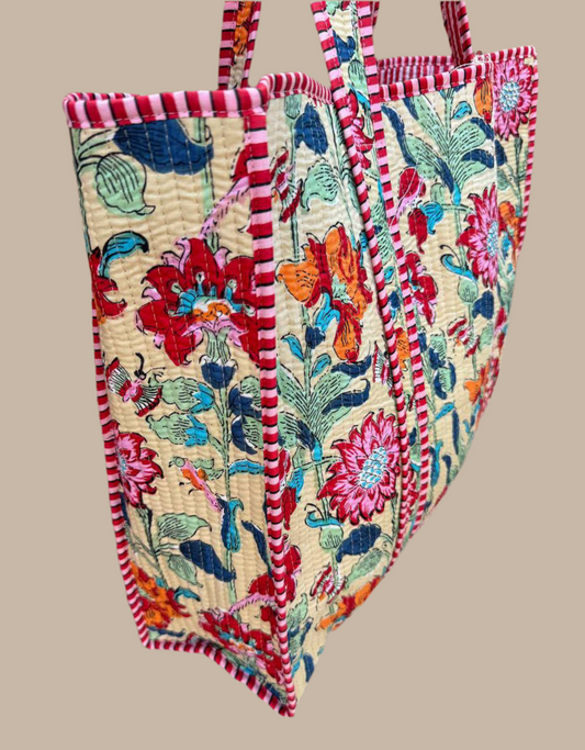 Bold Floral Quilted Bag