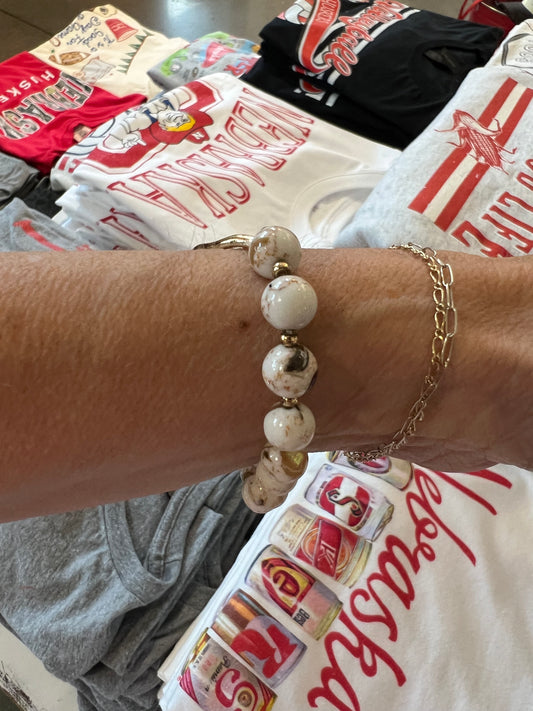 Chiefs Natural Stone Bracelet