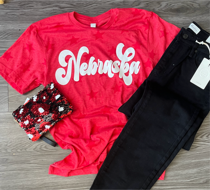 Nebraska Ghost Star Graphic Tee