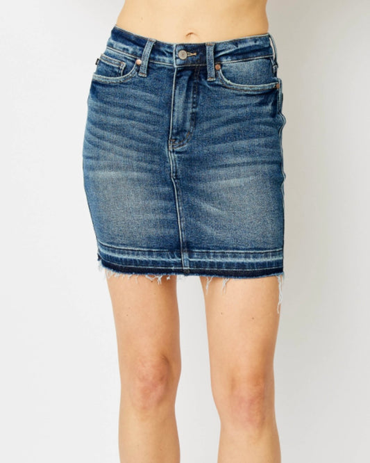 High Waist Tummy Control Release Hem Skirt-Plus
