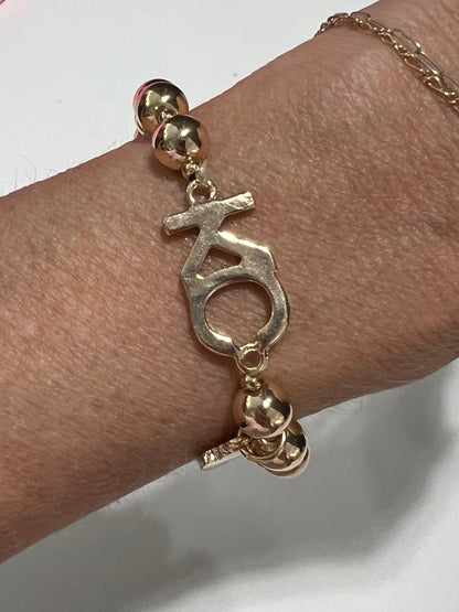 KC Gold Bead Stretch Bracelet