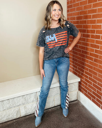 High Waist Americana Flare