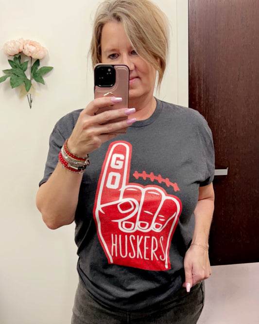 Husker Football Foam Finger Tee