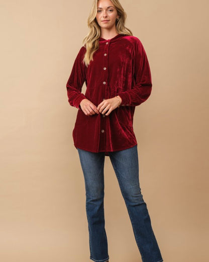 Velvet Long Sleeve Tunic
