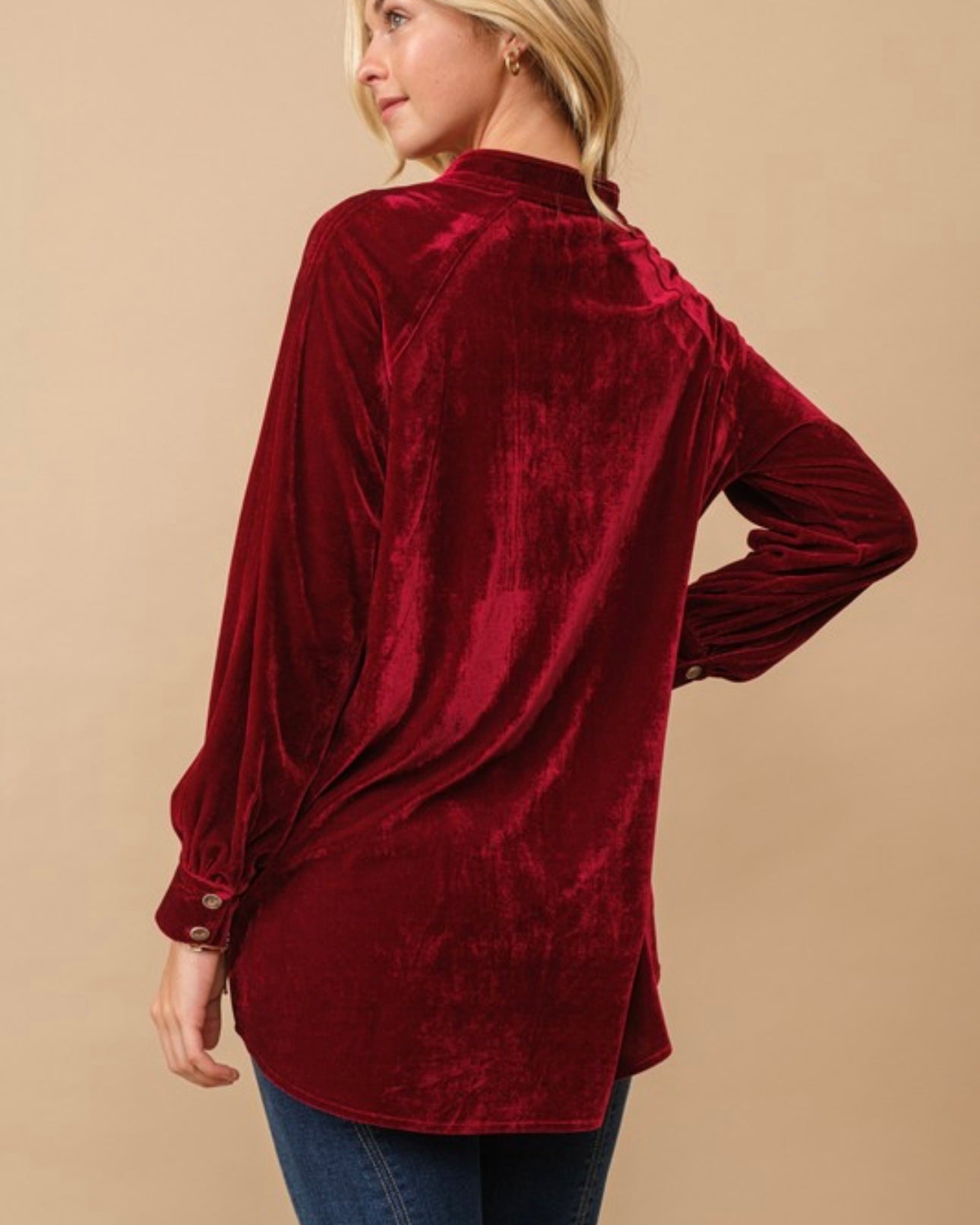 Velvet Long Sleeve Tunic