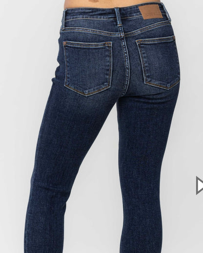 MidRise Vintage Raw Hem Skinny