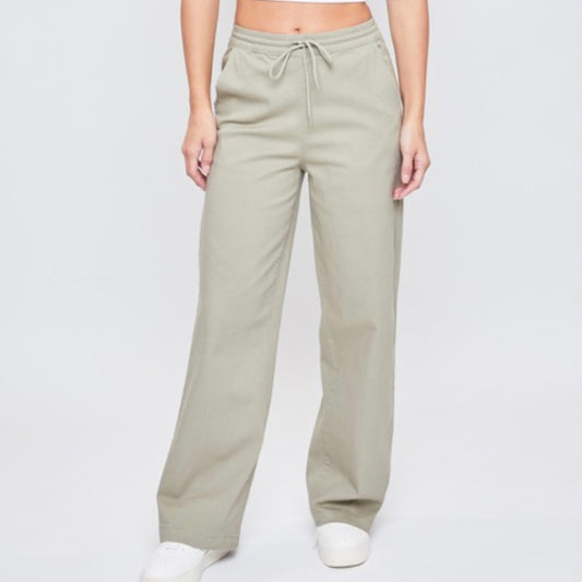 Wide Leg Cotton Jogger