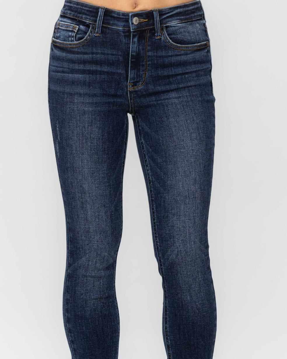 MidRise Vintage Raw Hem Skinny