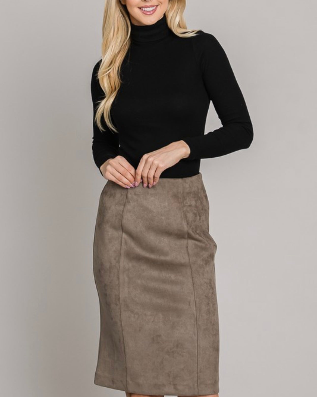 Princess Seamed Fitted Skirt