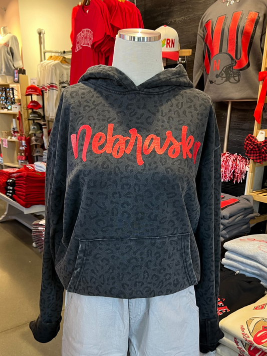Nebraska Animal Print Hoodie