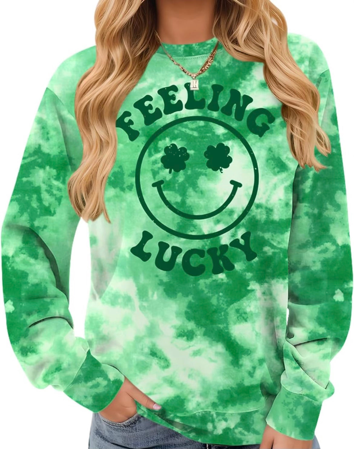 Feeling Lucky Tie-Dye Pullover