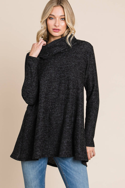COWL NECK KNIT TUNIC