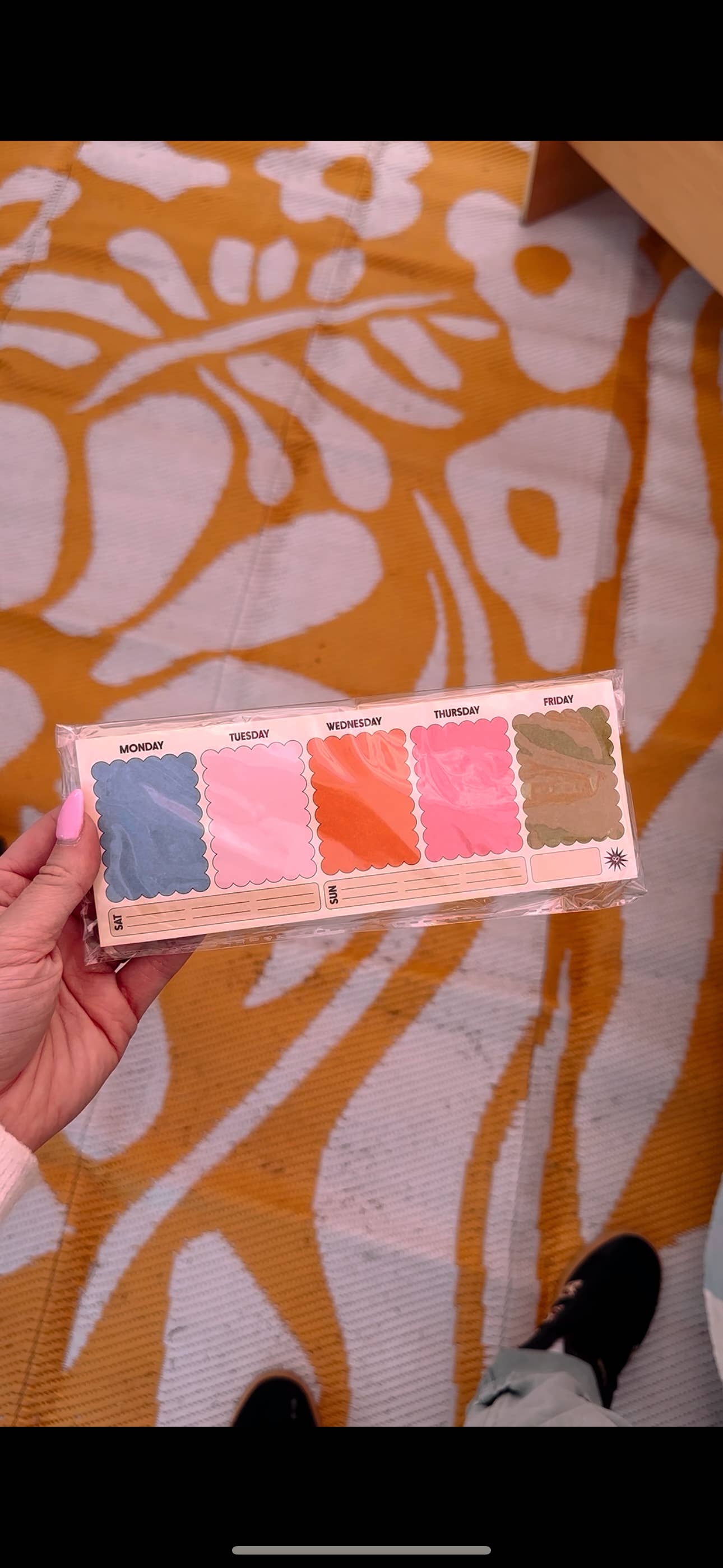 Weekly Pocket Planner Stationary Pad