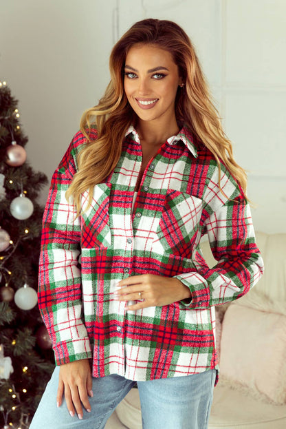 Christmas Plaid Flannel Shacket