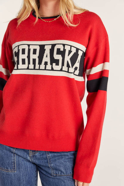 Nebraska Round Neck Varsity Sweater