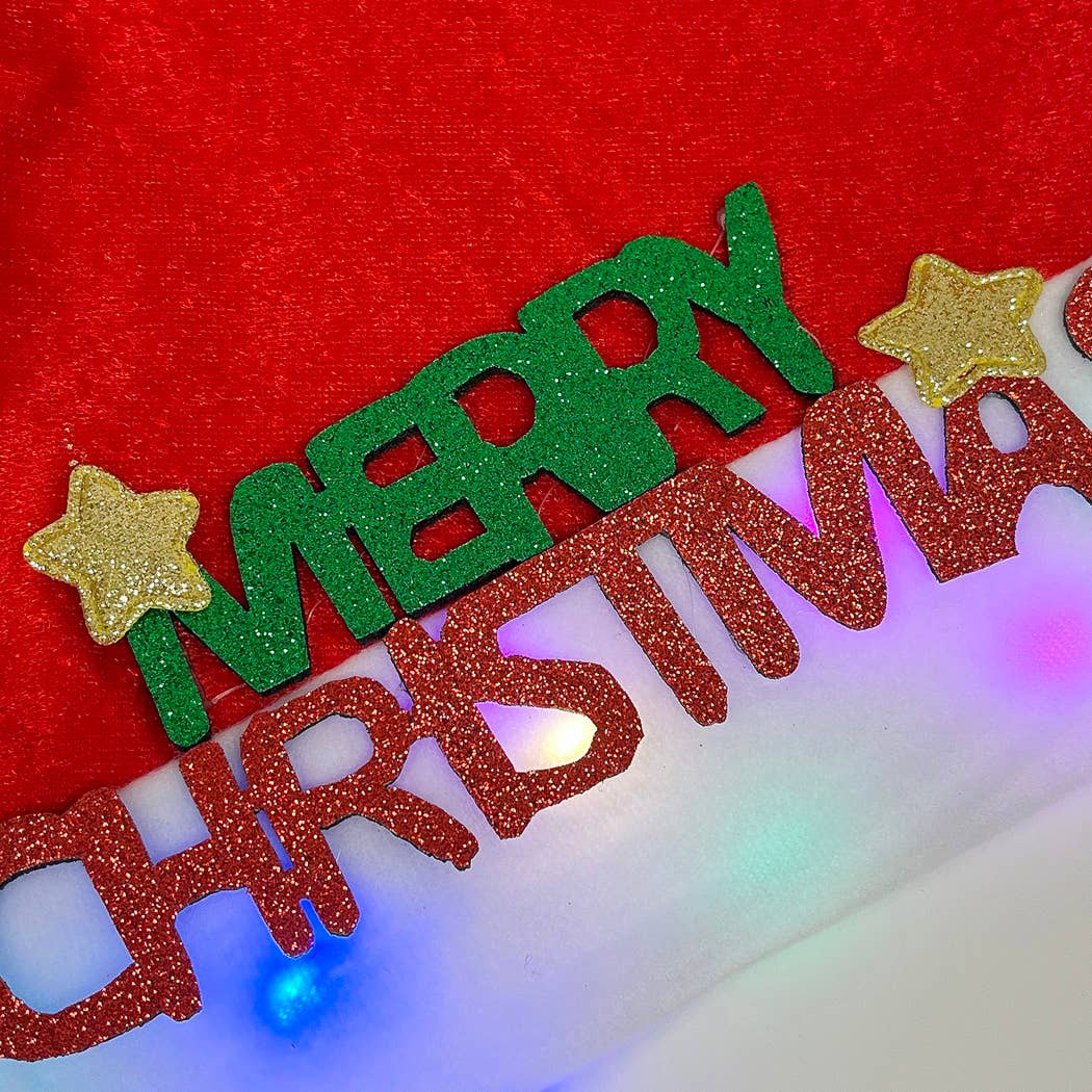 Light-Up Merry Christmas Santa Hat