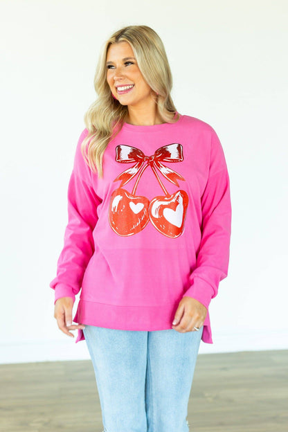 Cherry Heart Sweatshirt