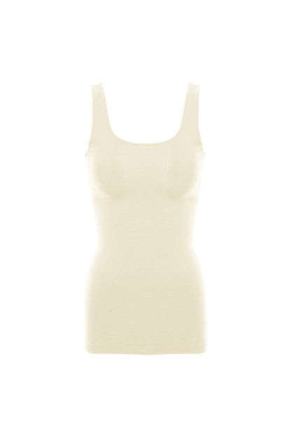 Seamless Scoop Neck Tank Top: Ivory