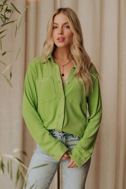 Lt. Green Super Soft Button Up