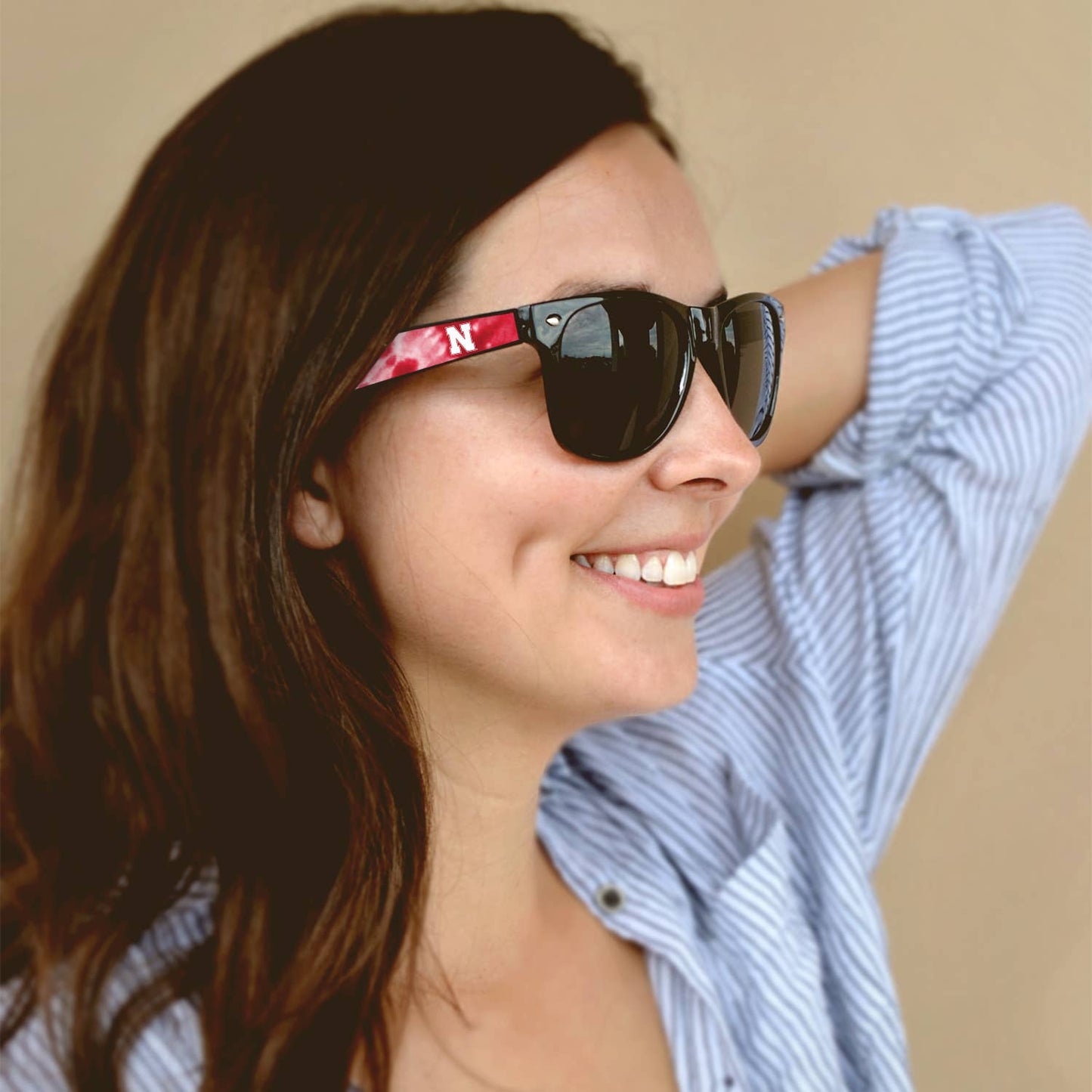 Nebraska Cornhuskers Tie Dye Retro Sunglasses