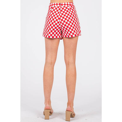 GAME DAY CHECKERED WRAP FRONT SKORT