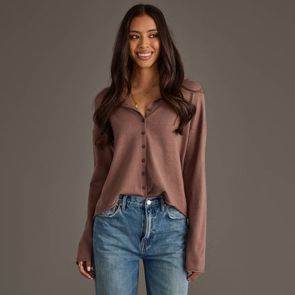 Mocha Button Up Cardigan