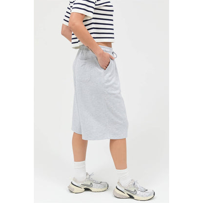 French Terry Bermuda Shorts: HEATHER GRAY
